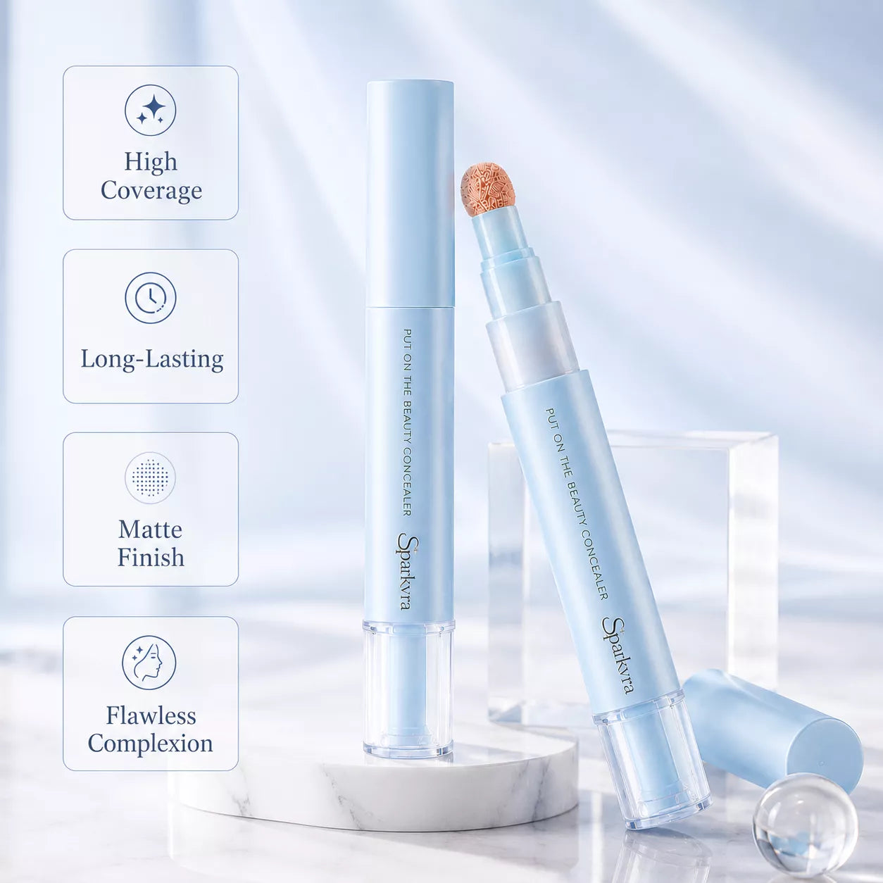 SPARKARV™ 2-in-1 Concealer Pen – Cover Age Spots, Dark Circles & Dull Skin Naturally