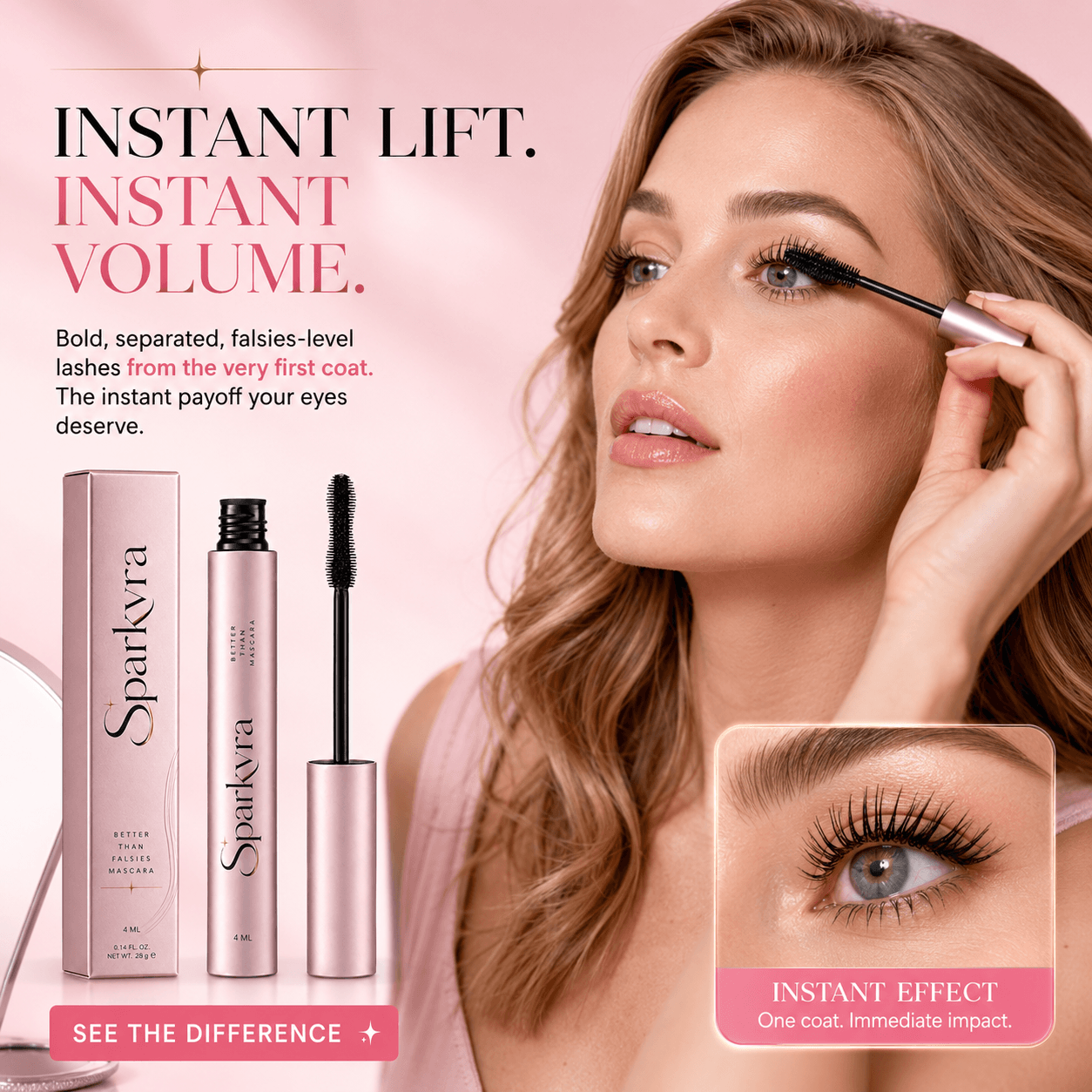 SPARKVRA™ Lash Growth Mascara – Clump-Free Volume, Longer-Looking Lift & Lash Conditioning Care