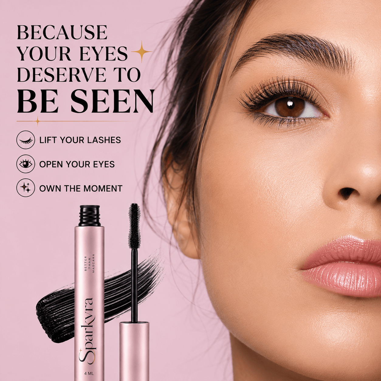 SPARKVRA™ Lash Growth Mascara – Clump-Free Volume, Longer-Looking Lift & Lash Conditioning Care
