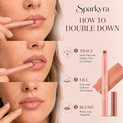 SPARKVRA™ 2-in-1 Lip Definer & Balm: Define, Fill, and Hydrate in One Swipe