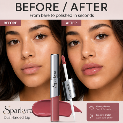 SPARKVRA™ Perfect Twin Lip — 2-in-1 Matte Color & Glossy Shine