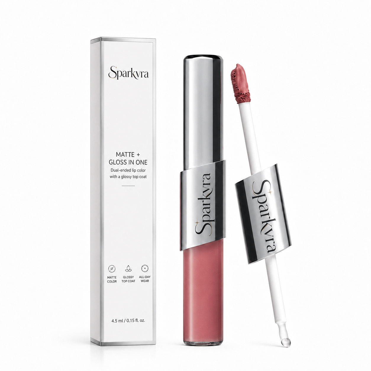 SPARKVRA™ Perfect Twin Lip — 2-in-1 Matte Color & Glossy Shine