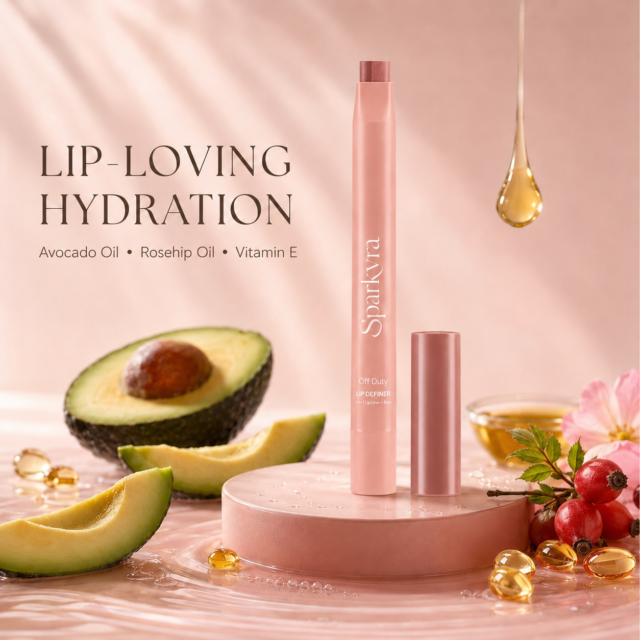 SPARKVRA™ 2-in-1 Lip Definer & Balm: Define, Fill, and Hydrate in One Swipe