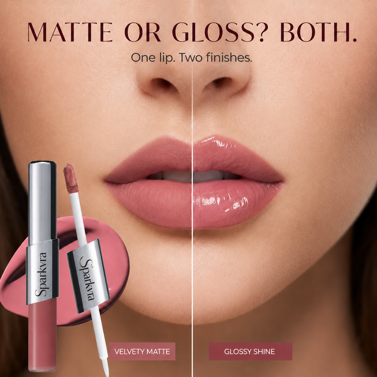 SPARKVRA™ Perfect Twin Lip — 2-in-1 Matte Color & Glossy Shine