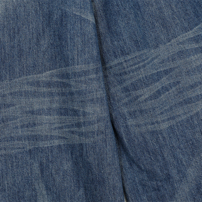 Vintage Men's Jeans, Distressed Patchwork Knife Cut Pants, Casual Loose Fit, Men's Bottoms