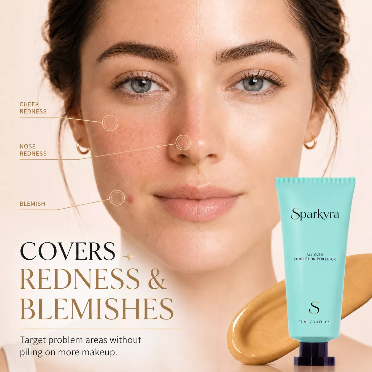 SPARKRAV™ Full Coverage Skin Perfector – Lightweight, Hydrating & Waterproof