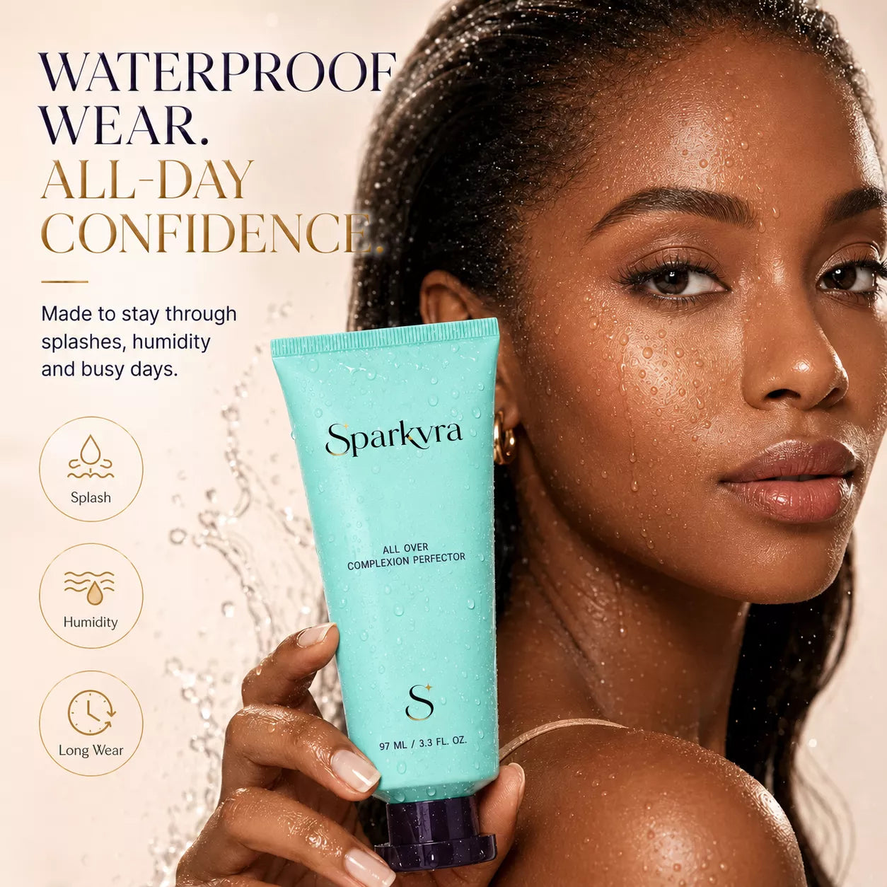 SPARKRAV™ Full Coverage Skin Perfector – Lightweight, Hydrating & Waterproof