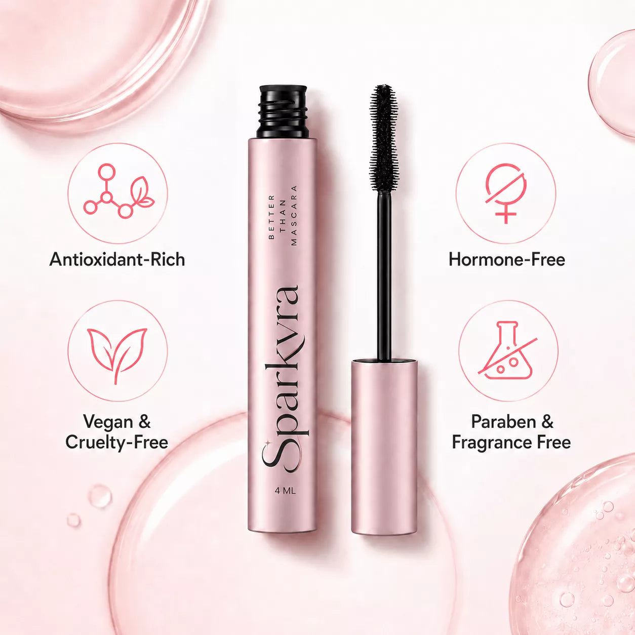 SPARKVRA™ Lash Growth Mascara – Clump-Free Volume, Longer-Looking Lift & Lash Conditioning Care