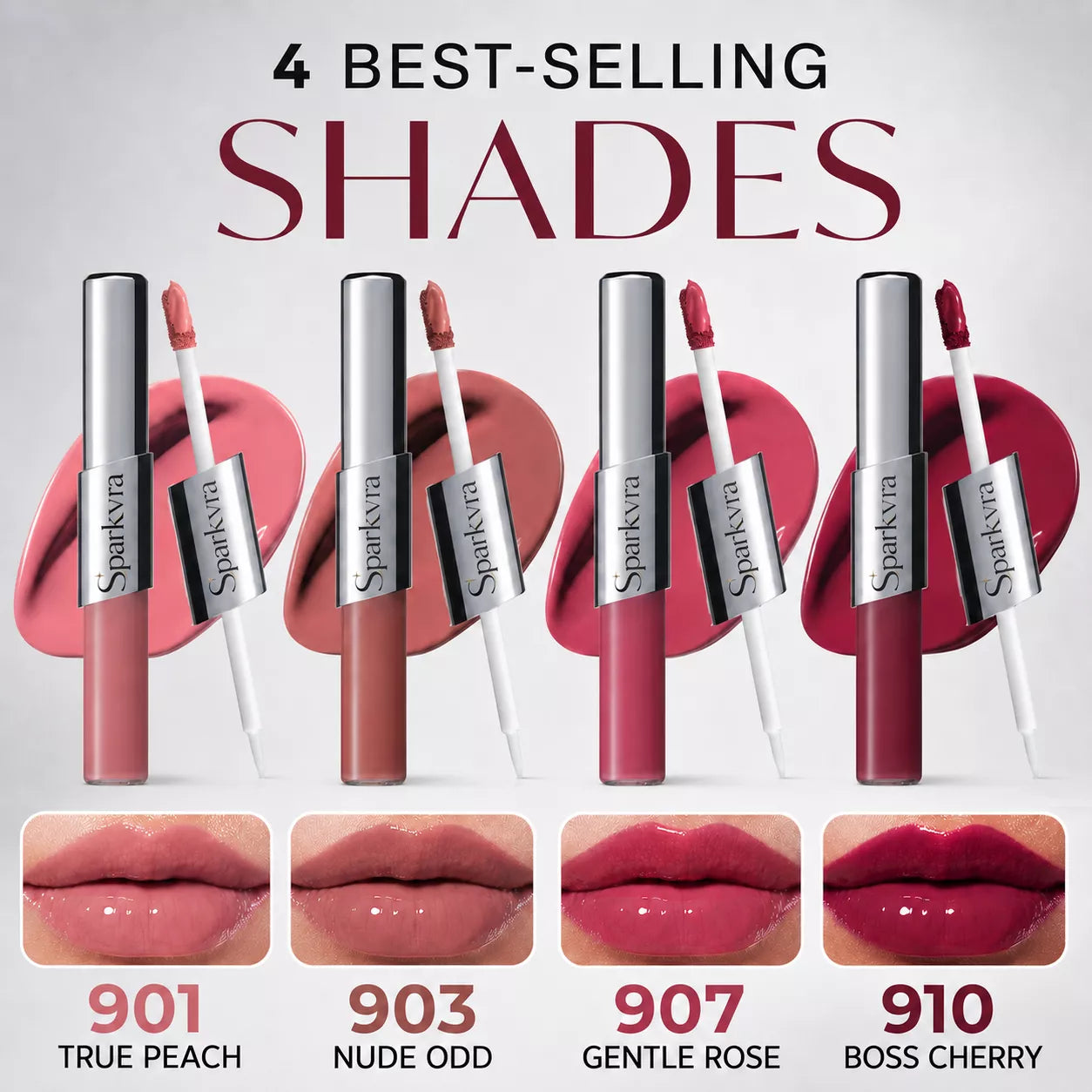 SPARKVRA™ 2-in-1Matte & Gloss Lip Duo Glassy Shine. All-Day Comfort