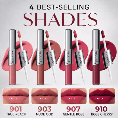 SPARKVRA™ 2-in-1Matte & Gloss Lip Duo Glassy Shine. All-Day Comfort