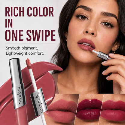 SPARKVRA™ 2-in-1Matte & Gloss Lip Duo Glassy Shine. All-Day Comfort