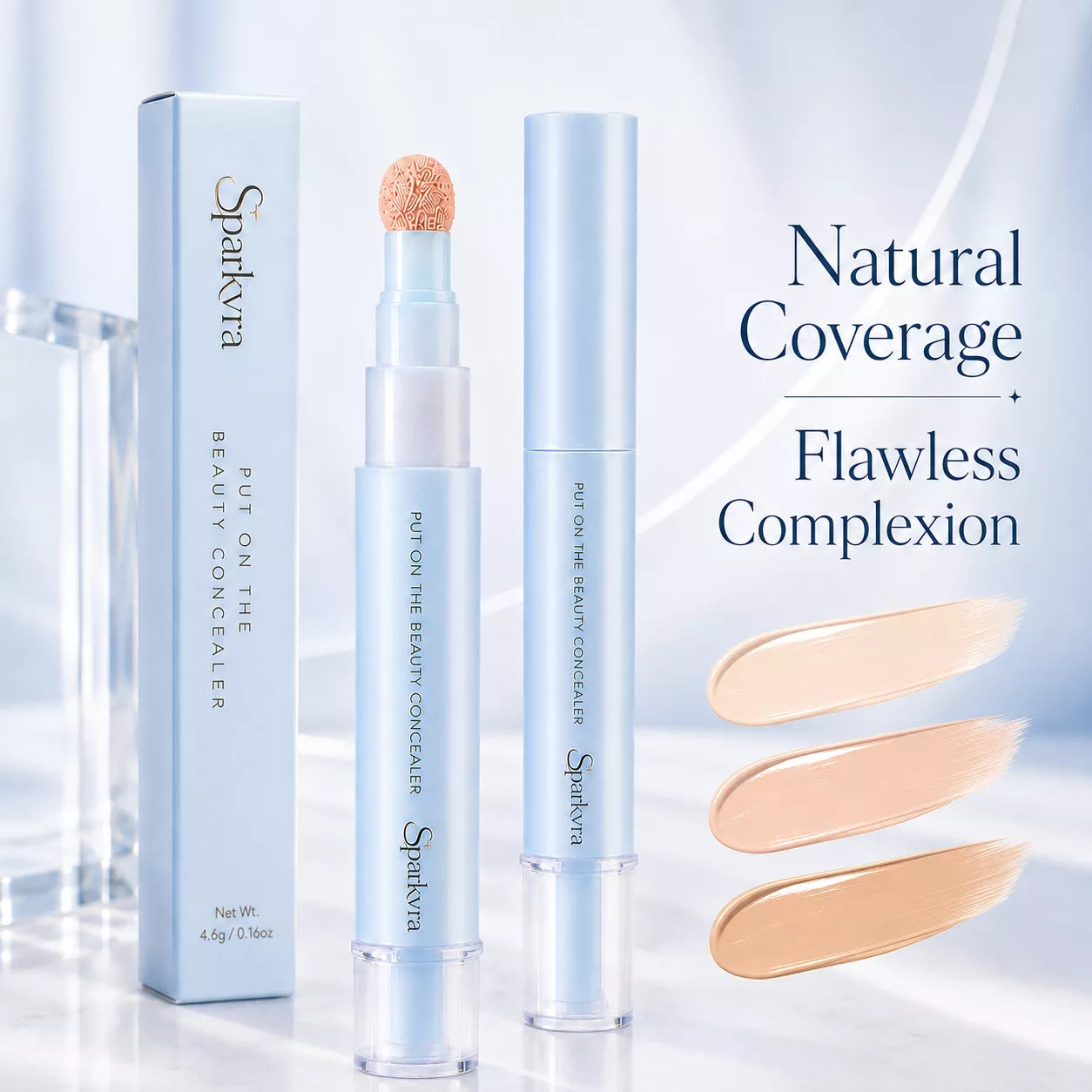 SPARKARV™ 2-in-1 Concealer Pen – Cover Age Spots, Dark Circles & Dull Skin Naturally