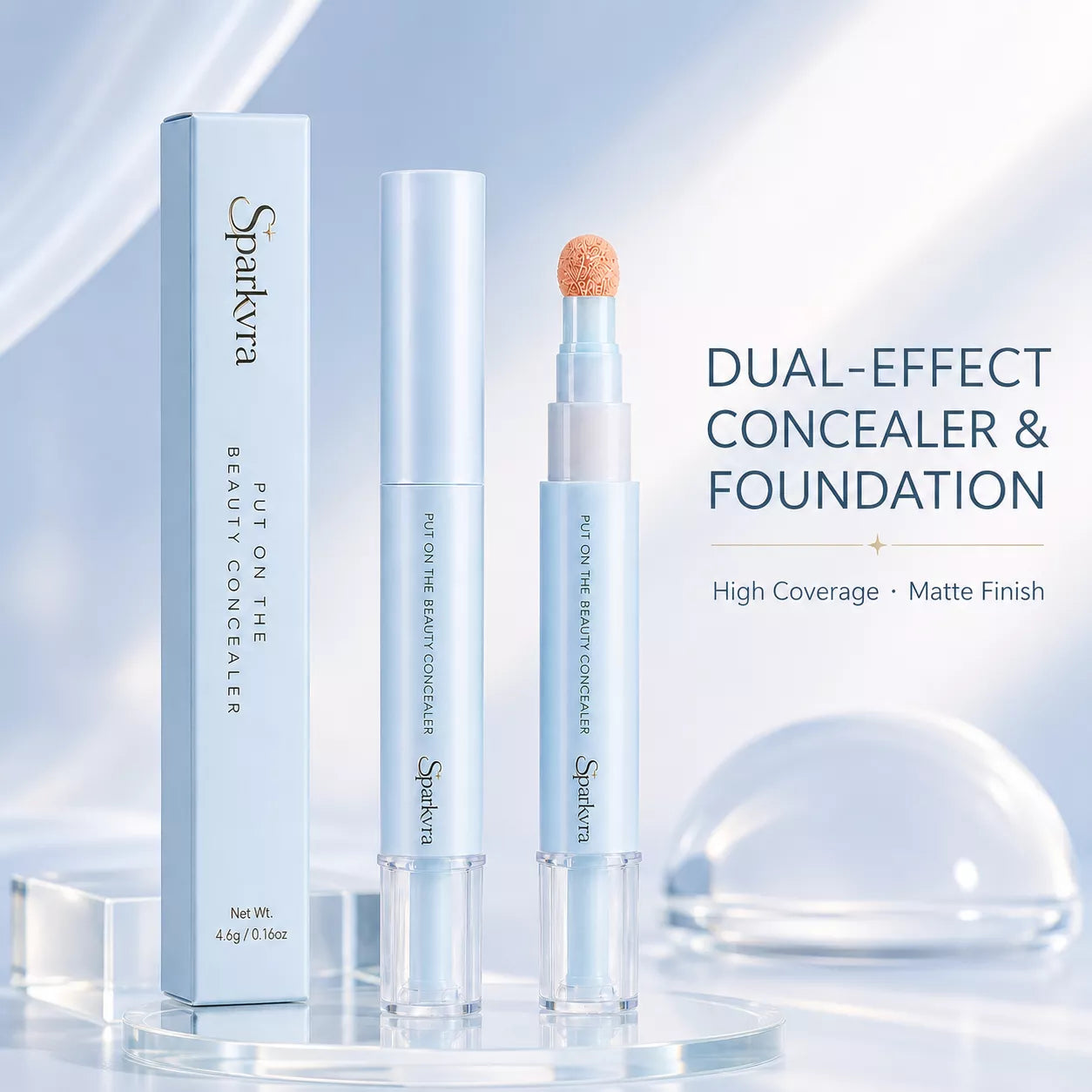 SPARKARV™ 2-in-1 Concealer Pen – Cover Age Spots, Dark Circles & Dull Skin Naturally